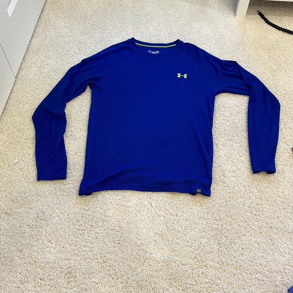 A mens waffle material long sleeve shirt
